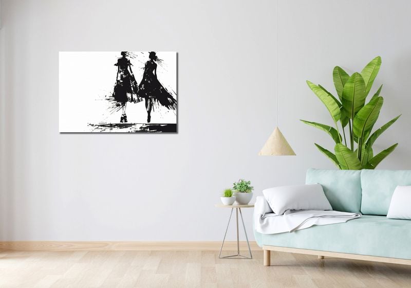 Obraz 90x60cm Atramentowy Przerys zdjęcie 2