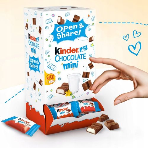 Kinder Chocolate Mini Open&Share Box, czekoladki, nadzienie na Arena.pl