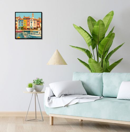 Plakat 40x40cm Wielobarwne Nadbrzeże na Arena.pl