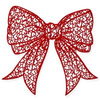 Podkładka na stół mata stołowa kokarda 38cm dekoracyjna czerwony