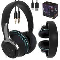 SŁUCHAWKI BEZPRZEWODOWE H2 BLUETOOTH MP3 NAUSZNE MIKROFON RGB DLA DZIECKA