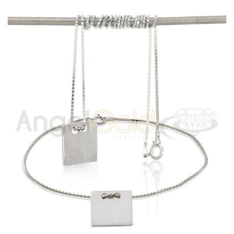 SREBRNY KOMPLET CELEBRYTKI KWADRATY PRÓBA SREBRA 925 GRAWER GRATIS zdjęcie 2