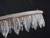 Lampa Organic kryształowe liście złota lampa 60 cm led 22793