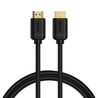 kabel przewód hdmi 2.0 4k 60 hz 3d hdr 18 gbps 1 m czarny