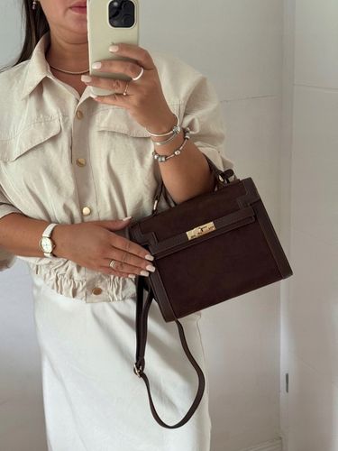 Torebka Gallantry Paris HIT czekoladowa zamsz eco brązowa listonoszka brąz na Arena.pl