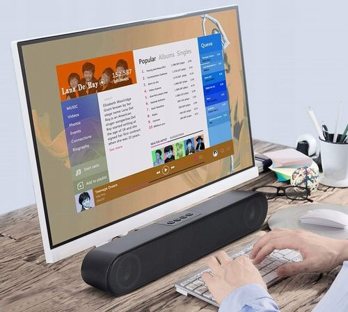 LENRUE A25 Głośnik Komputerowy Stereo 10 W HD USB LED 2 Membrany Basowe na Arena.pl