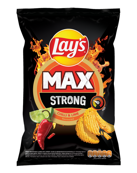 Lay's Strong Chipsy karbowane Chilli&Lime 120 g zdjęcie 1