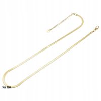 Elegancki naszyjnik ze stali chirurgicznej żmijka płaska 40 cm + 5 cm