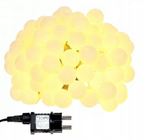 LAMPKI ZEWNĘTRZNE OGRODOWE 50LED BIAŁE CIEPŁE -15m na Arena.pl