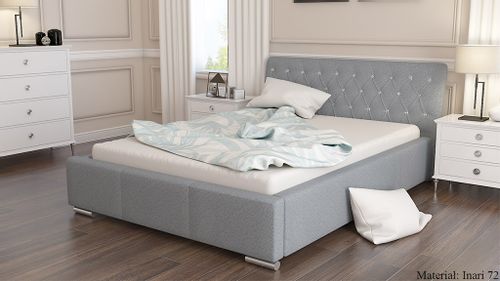 STYLOWE ŁÓŻKO 160X200 TAPICEROWANE NOWOŚĆ Z POJEMNIKIEM na Arena.pl