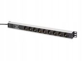 Listwa zasilająca DIGITUS PDU 9gn 2m, zab. przepięciowe, montaż RACK