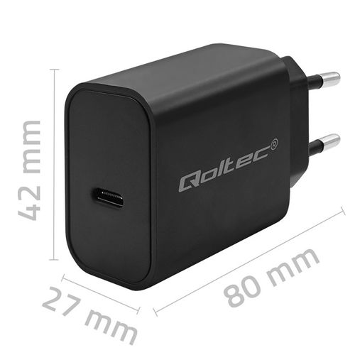 Qoltec Ładowarka Super Quick PD | 20W | USB typ C | Czarna na Arena.pl