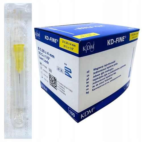 IGŁY DO MEZOTERAPII IGŁOWEJ MEZOTERAPIA 32G 0,30 x 4mm ŻÓŁTE 100 SZTUK na Arena.pl