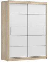 Szafa przesuwna VISTA 06 150x61 SONOMA/BIAŁY półki pojemna PRODUCENT