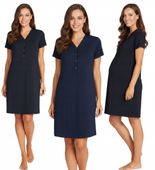 Rozpinana koszula nocna ciążowa do karmienia bawełniana L / XL