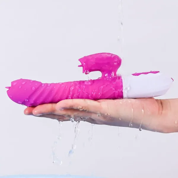 Wibrator-Silicone Vibrator USB 7 Function and Thrusting Function / Heating, purple zdjęcie 2