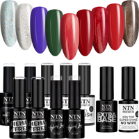 NTN Zestaw 9 kolorów Fiesta Collection 5g + baza i top GRATIS