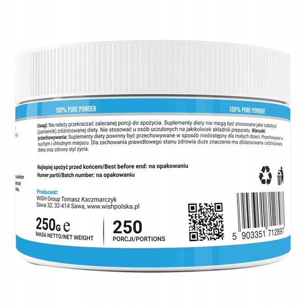 INOSITOL 100% CZYSTY Witamina B8 1000mg 250g zdjęcie 2