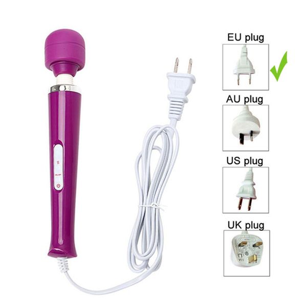 Stymulator-Magic Massager Wand Cable 110-240V Purple 10 Function zdjęcie 10