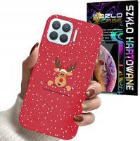 ETUI CASE DO OPPO RENO 4 LITE - ŚWIĄTECZNE WZORY RENIFER PLECKI + SZKŁO