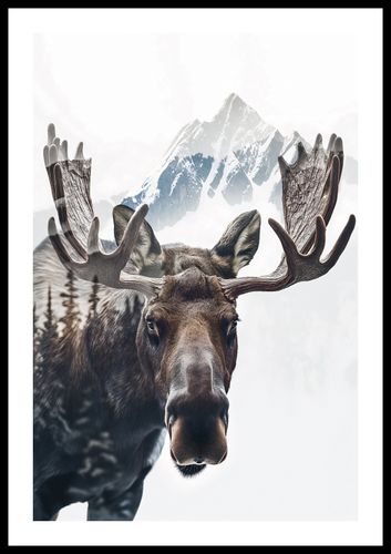 Plakat 40x60cm Łoś Duch Lasu na Arena.pl