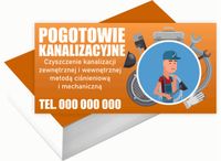 Wizytówki firmowe 200 szt DUŻO WZORÓW do wyboru POGOTOWIE KANALIZACYJNE