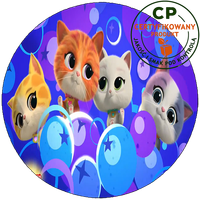 Opłatek na tort - SuperKoty - SuperKitties