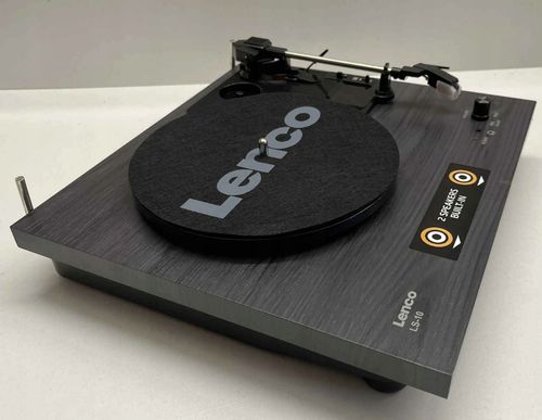 GRAMOFON LENCO LS-10 CZARNY SZARY VINYL RETRO TURNTABLE na Arena.pl