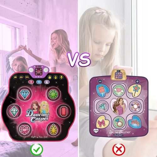 MATA DO TAŃCZENIA MUZYCZNA DLA DZIECI INTERAKTYWNA LED BLUETOOTH 27× POZIOM na Arena.pl