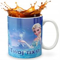 KUBEK 330ml GRAFIKA PREZENT ŚWIĘTA WZÓR - BAJKA KRAINA LODU + IMIĘ