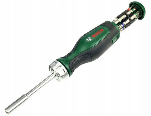 Wkrętak ręczny z grzechotką + 12 bitów BOSCH na Arena.pl