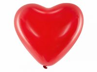 balon gumowy 6szt. czerwone serce 40cm | 092s-6