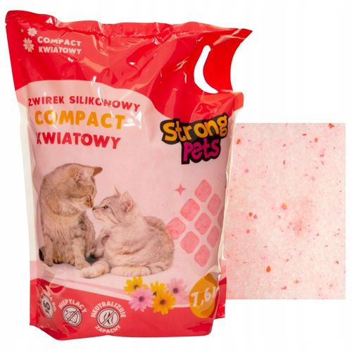 STRONG PETS ŻWIREK SILIKONOWY DLA KOTA COMPACT KWIATOWY 7,6L na Arena.pl