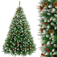 CHOINKA SZTUCZNA JAK ŻYWA SOSNA ZIELONA ŚWIĄTECZNA ŻURAWINA JODŁA 180 cm