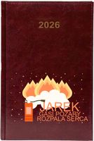 Kalendarz A5 2026 tygodniowy KSIĄŻKOWY PREZENT DLA STRAŻAKA Z IMIENIEM