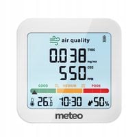Stacja pogody Meteo SP88A Zegar Data Pomiar temperatury / stężenia C02