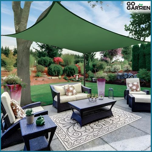 Markiza żagiel osłona przeciwsłoneczna UV ogrodowa taras słońce zielony 4x3 na Arena.pl