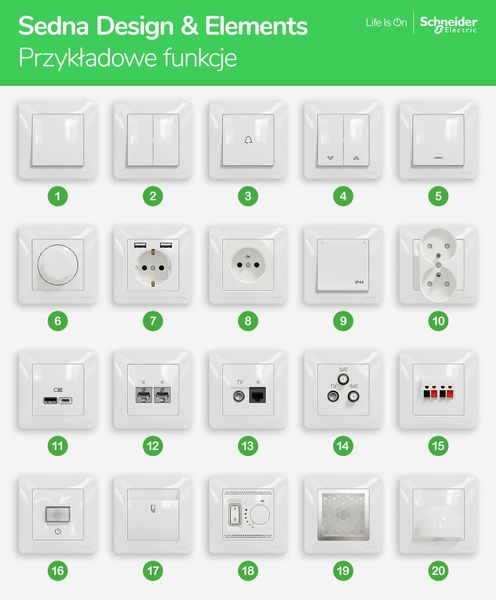 Sedna Elements Przycisk zwierny brzoza zdjęcie 12