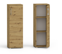 Regał komoda do biura Pola 1D 110 x 30 cm Dąb artisan 3 półki