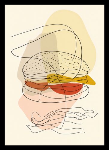 Plakat 21x29,7cm Cieniutki Burger na Arena.pl
