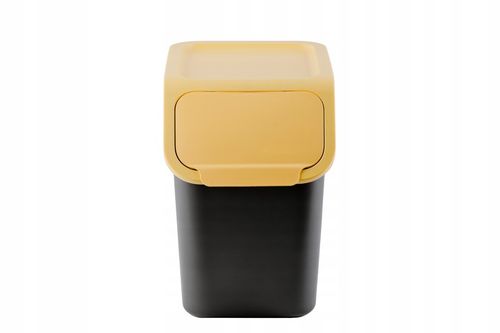 Pojemnik do segregacji odpadów kosz na śmieci metal plastik Bini żółty 25L na Arena.pl