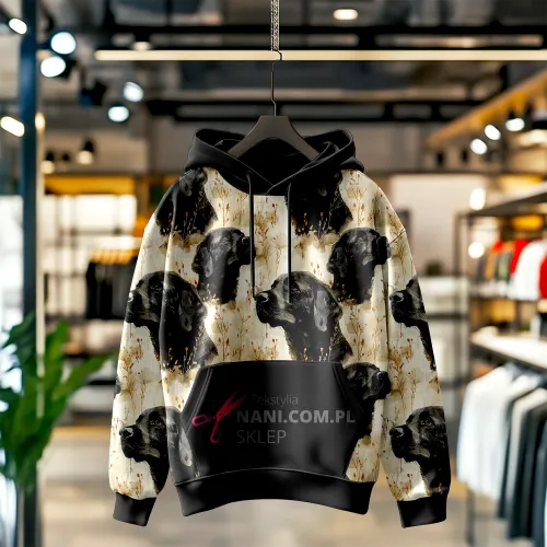 czarny labrador- Dresówka Pętelka 235g/m2 na Arena.pl