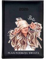 KALENDARZ A5 2026 DZIENNY terminarz z nadrukiem UV PLANER + IMIĘ PREZENT