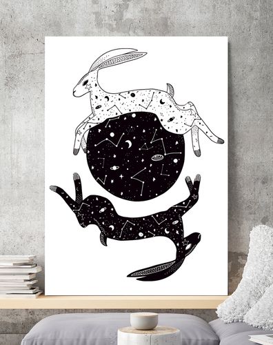 Plakat kosmiczne zające 30x40 cm na Arena.pl