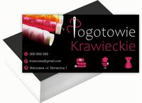 Wizytówki firmowe 100szt DUŻO RÓŻNYCH WZORÓW do wyboru POGOTOWIE KRAWIECKIE
