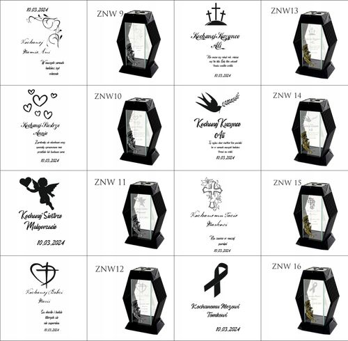 NOWOCZESNY ZNICZ z grawerem personalizowany twój napis kochanym dziadkom na Arena.pl