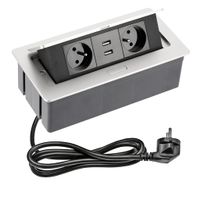 Przedłużacz SOFT biurkowy wpuszczany meblowy prostokątny