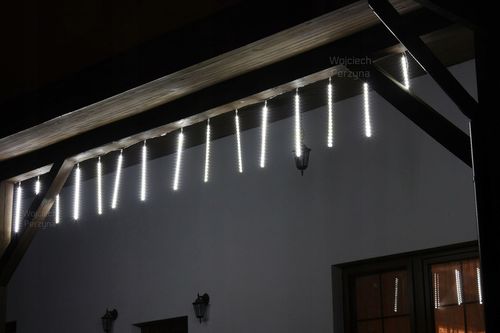 SOPLE METEORY BIAŁE ZIMNE LED LAMPKI PADAJĄCY ŚNIEG 30cm BIAŁY ZIMNY na Arena.pl