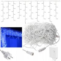 Sople 500 LED zewnętrzne lampki niebieski IP44 programator 8 trybów 17m