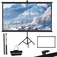 EKRAN PROJEKCYJNY HD PRZENOŚNY ŚCIENNY PODŁOGOWY STATYW 60 CALI 91X120cm